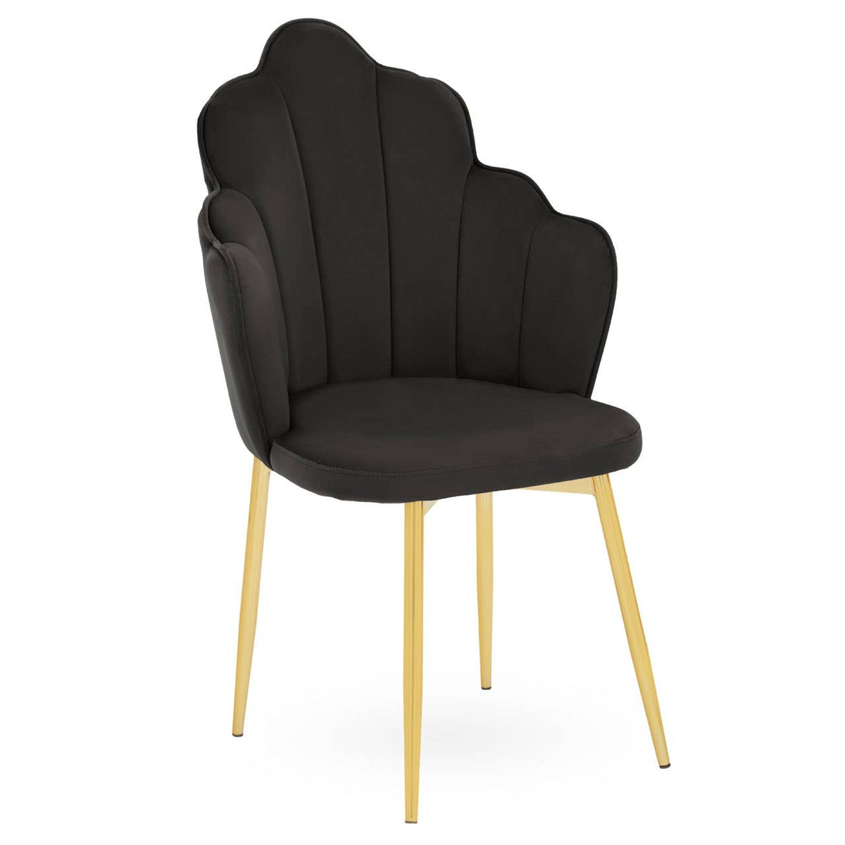 Tian Black Velvet Dining Chair.