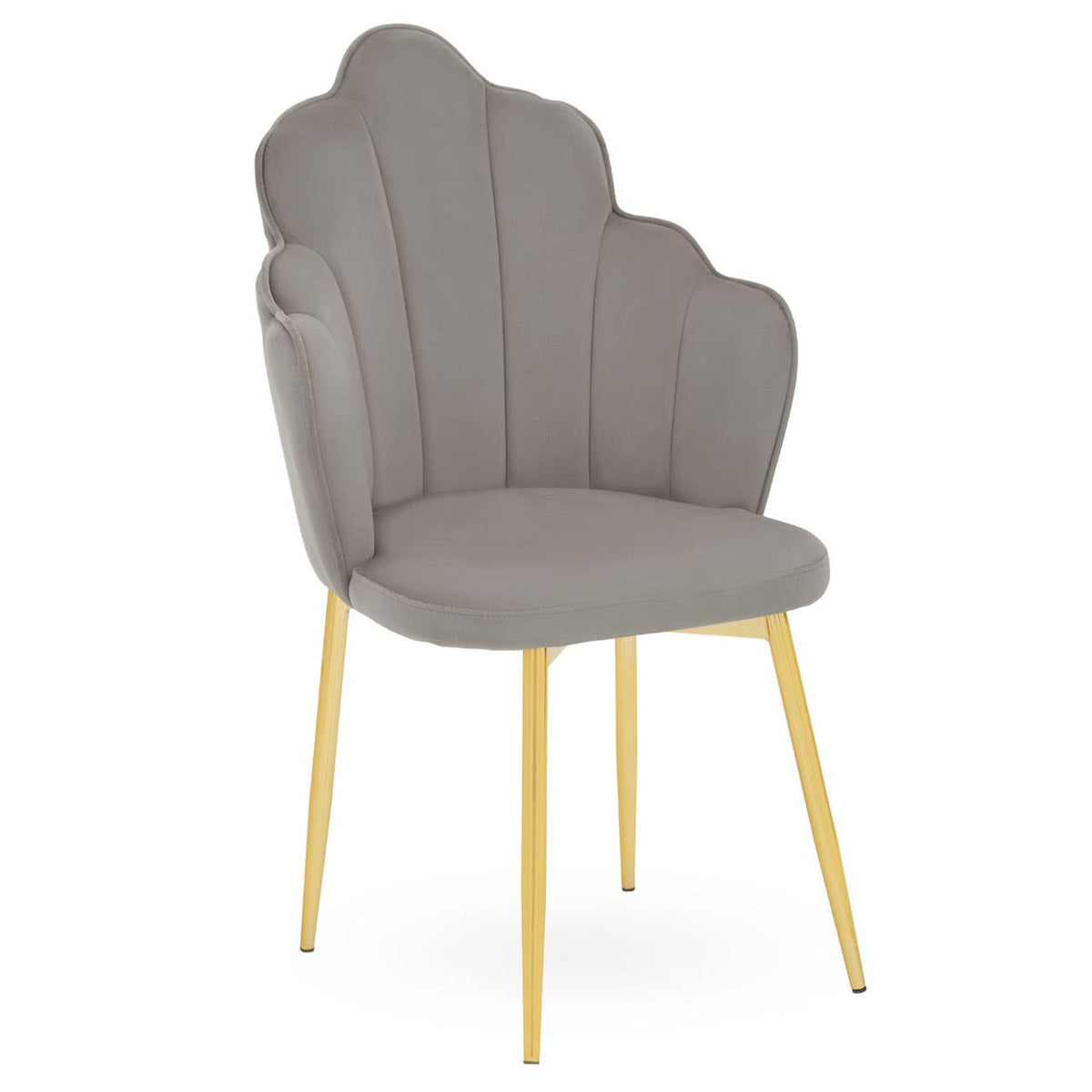 Tian Grey Velvet Dining Chair.