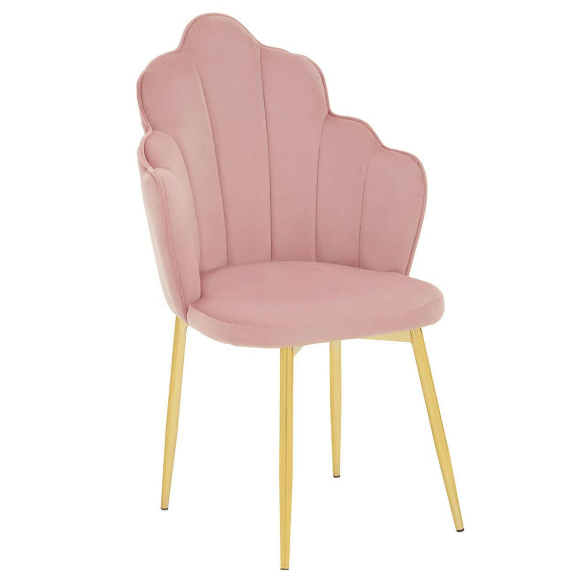 Tian Pink Velvet Dining Chair.