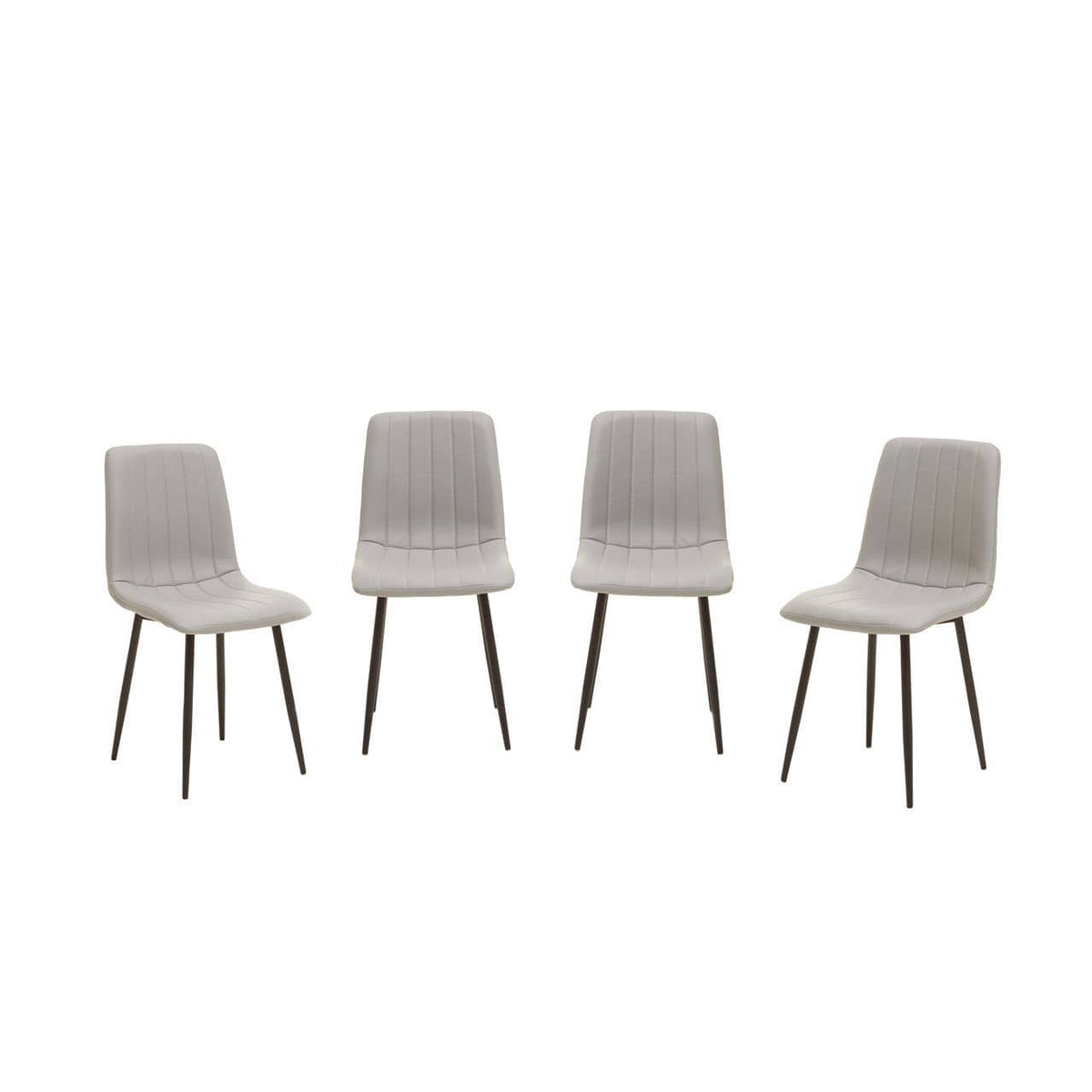 Tiana Set Of 4 Light Grey Dining Chairs.