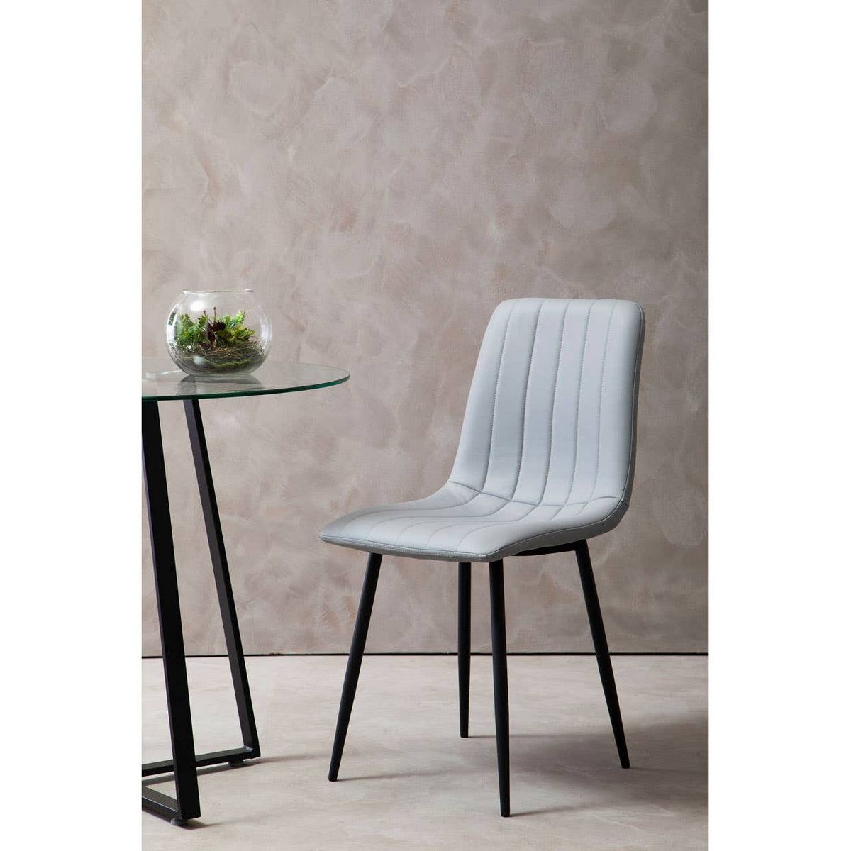 Tiana Set Of 4 Light Grey Dining Chairs.