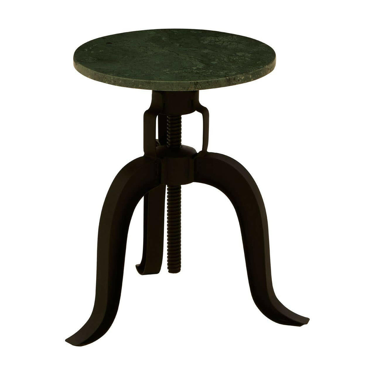 Vasco 3 Leg Bar Stool With Green Marble Top.