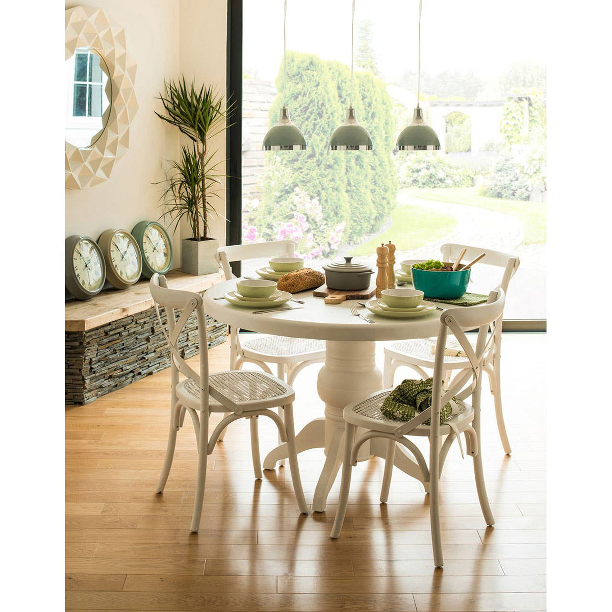 Vermont White Wash 5Pc Dining Set.