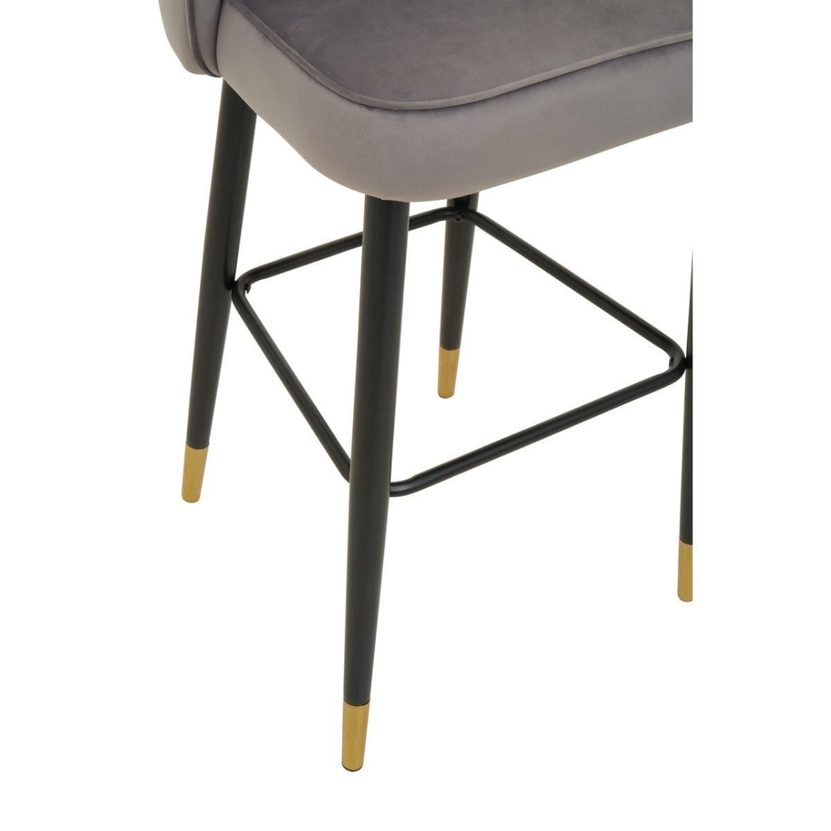 Noosa & Co. Dining Vieste Grey Velvet Bar Chair House of Isabella UK