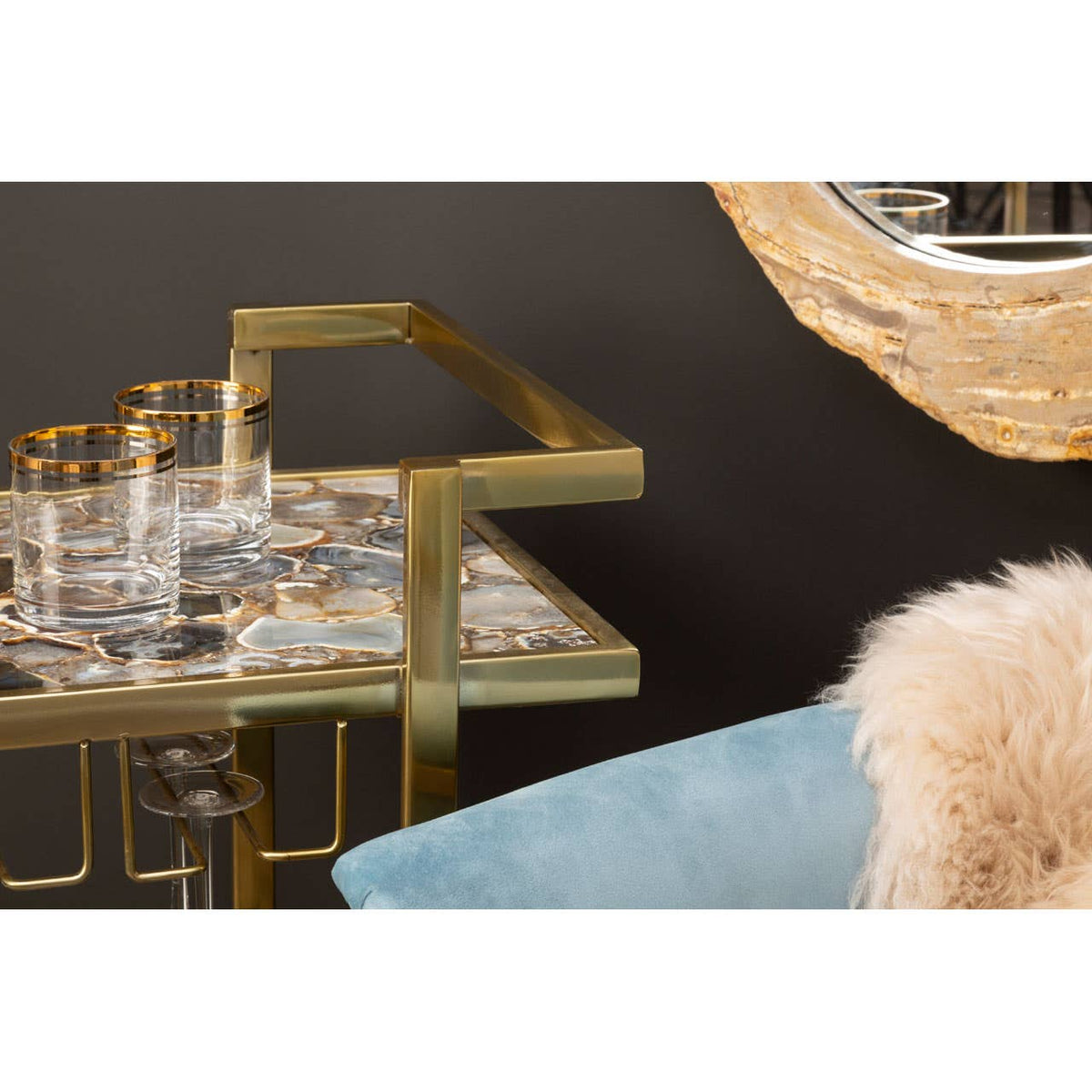 Vita Drinks Trolley in Agate.