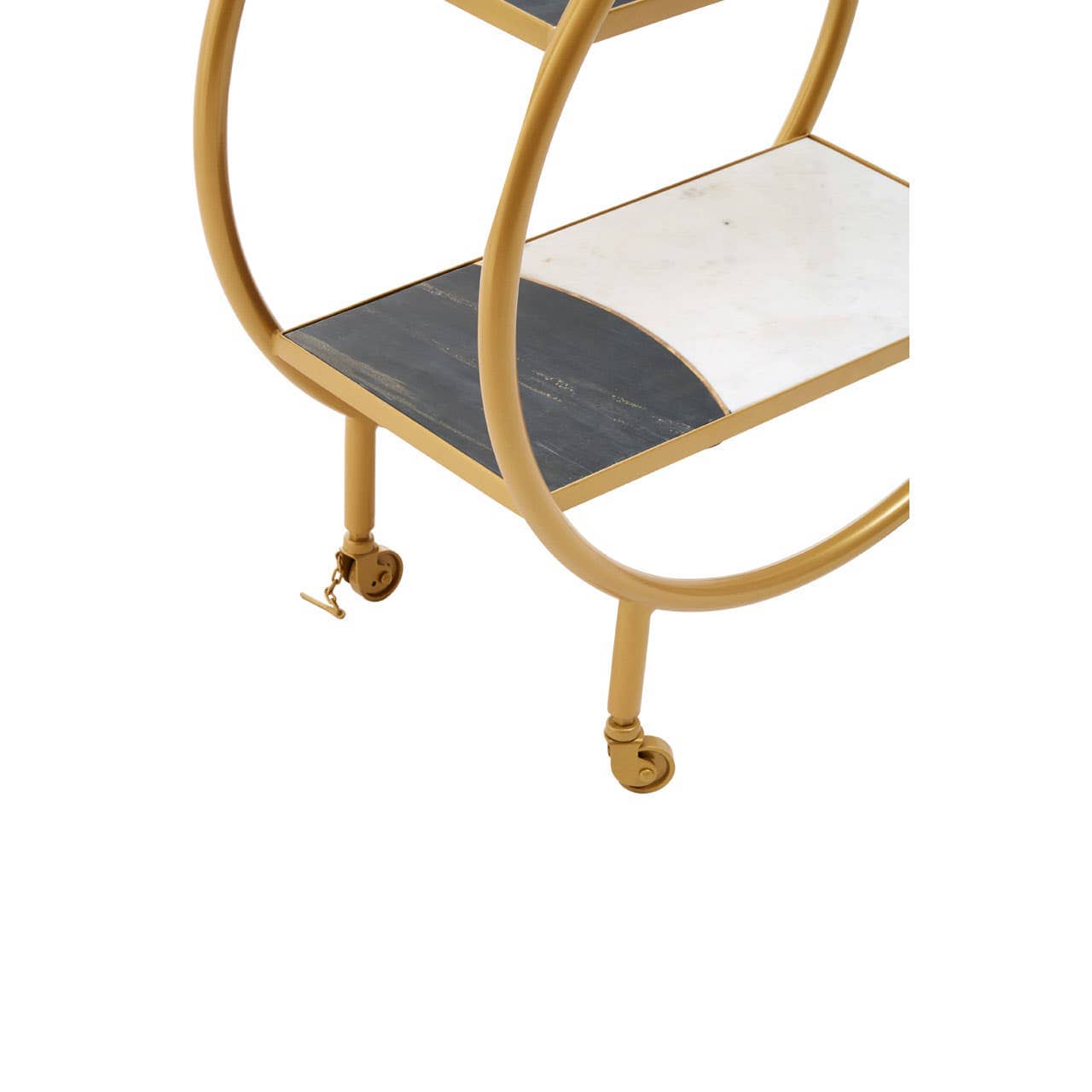 Noosa & Co. Dining Vizzini Brass Finished 2 Tier Unit House of Isabella UK