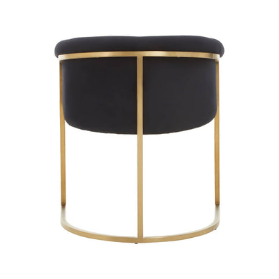 Noosa & Co. Dining Vogue Black Velvet And Matte Gold Dining Chair House of Isabella UK