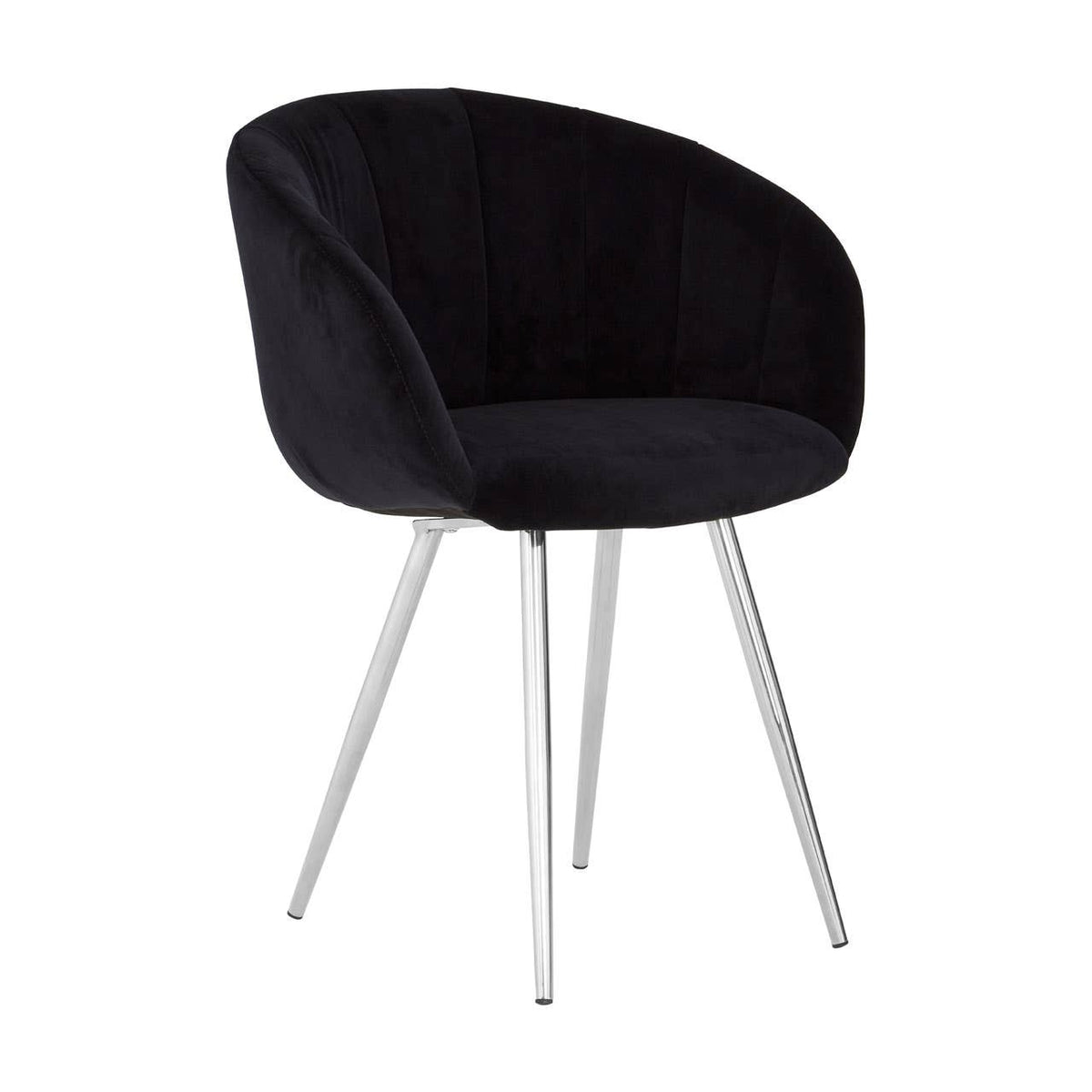 Vogue Black Velvet Dining Chair.
