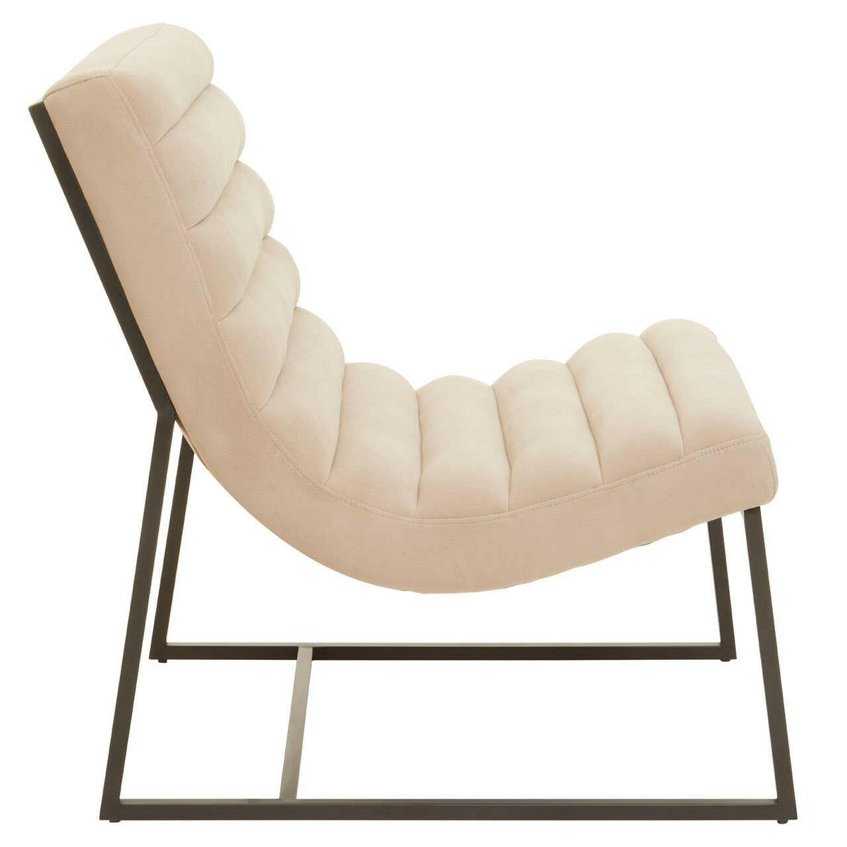 Vogue Ivory Velvet Cocktail Chair.