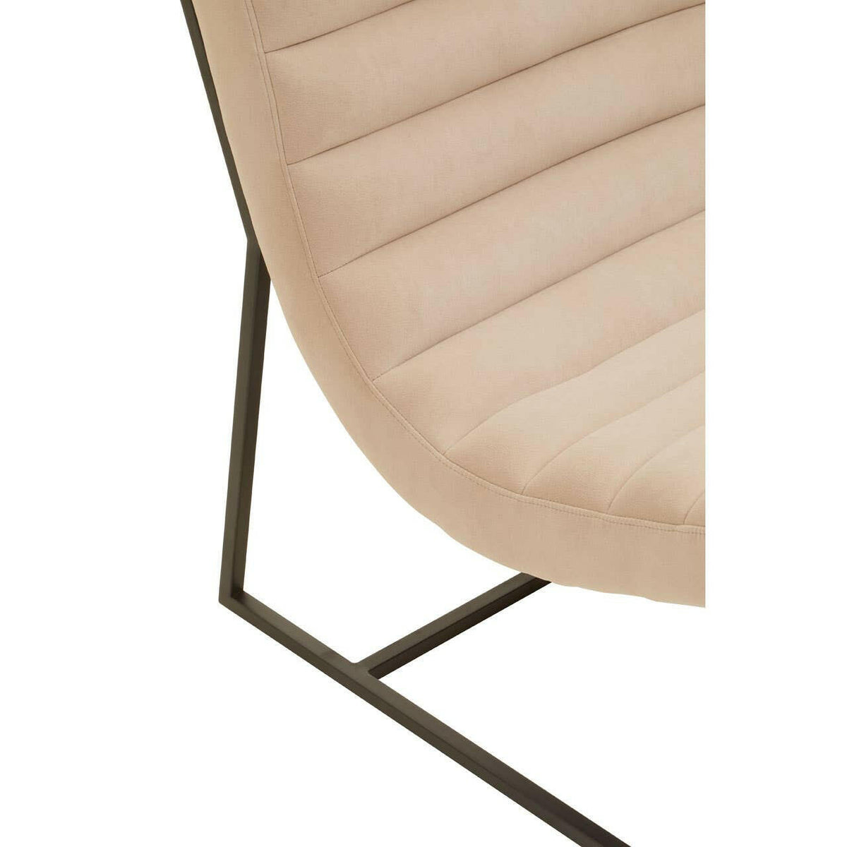 Vogue Ivory Velvet Cocktail Chair.