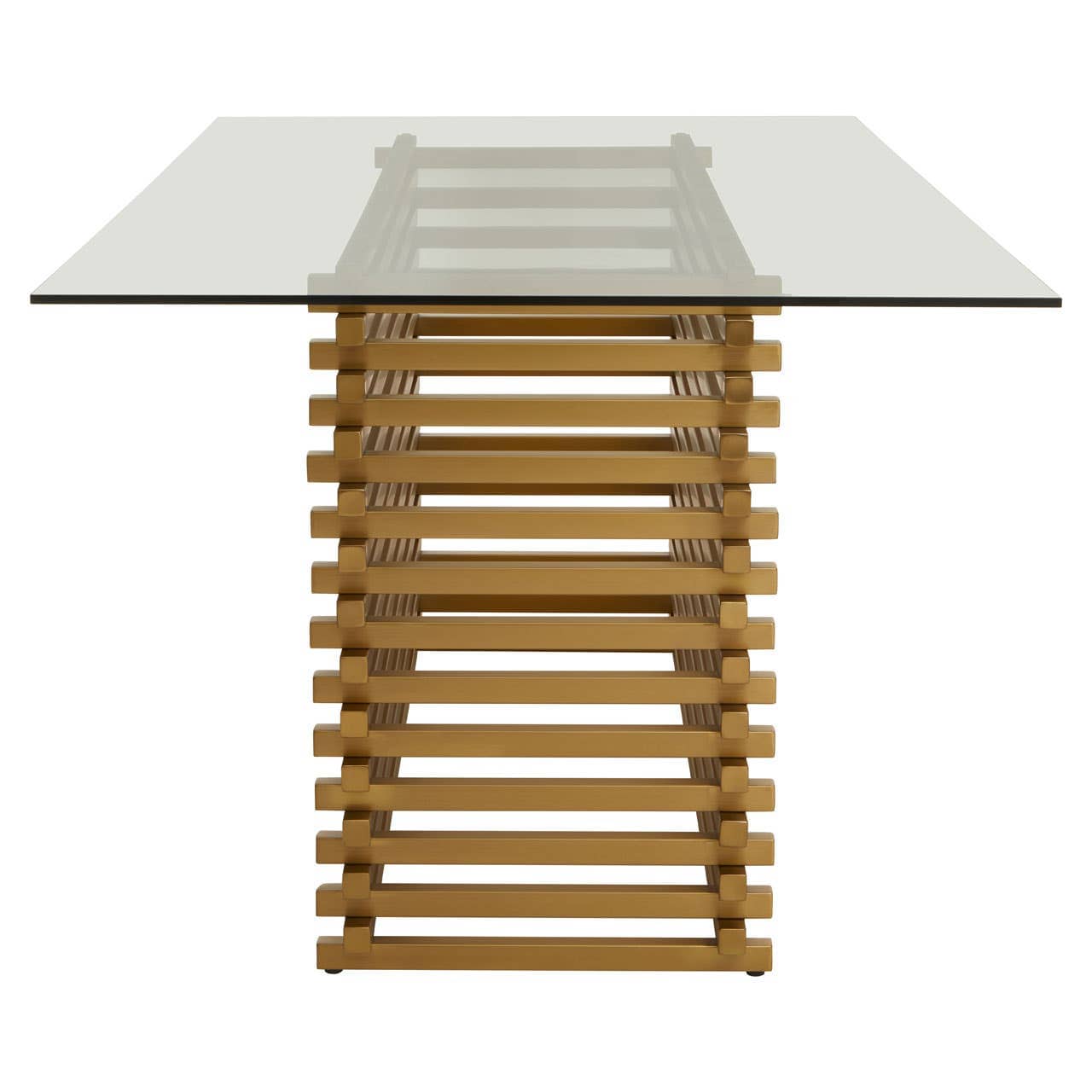 Noosa & Co. Dining Vogue Matte Gold Dining Table. House of Isabella UK