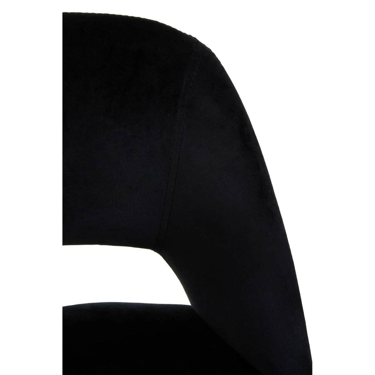 Warren Black Velvet Bar Chair.