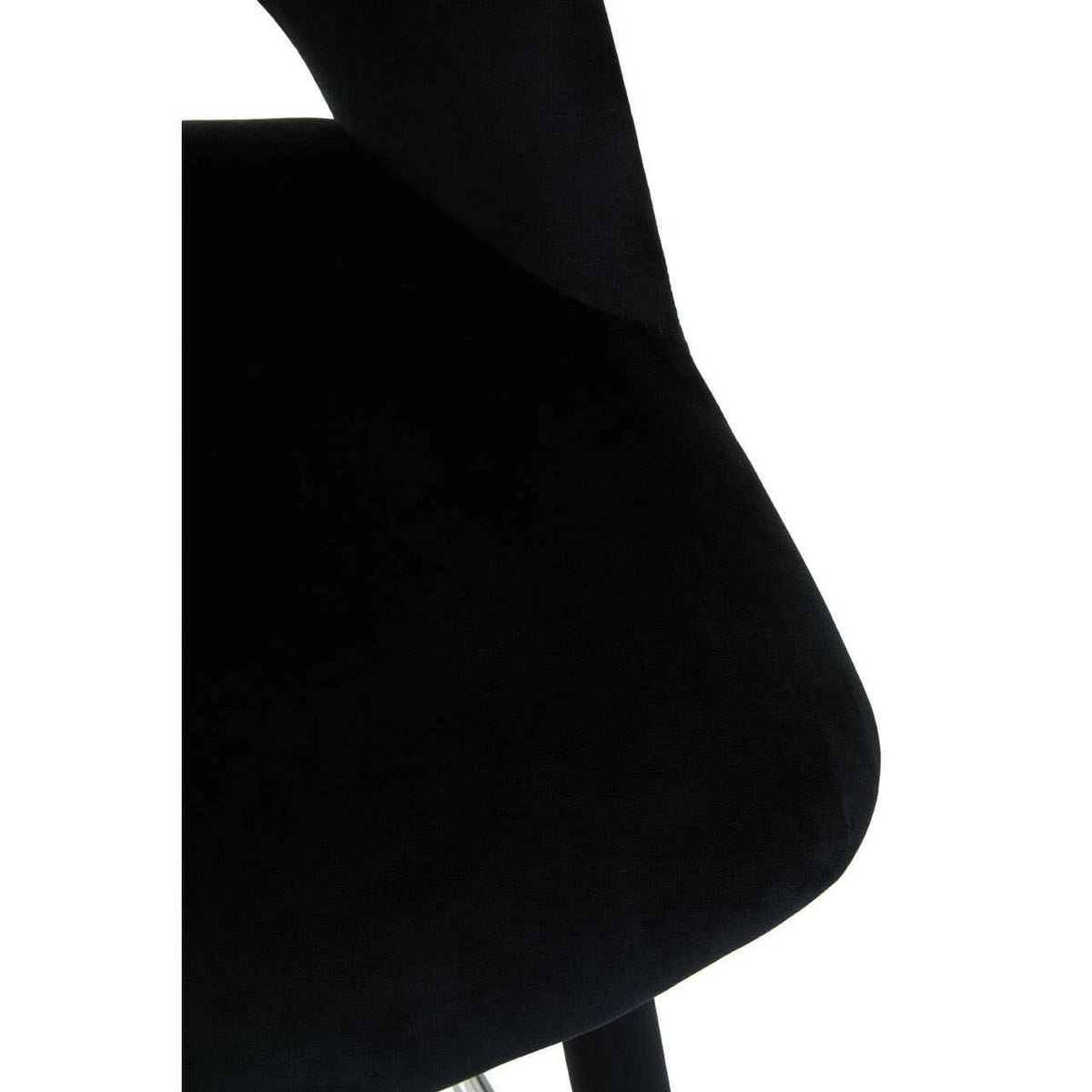Warren Black Velvet Bar Chair.