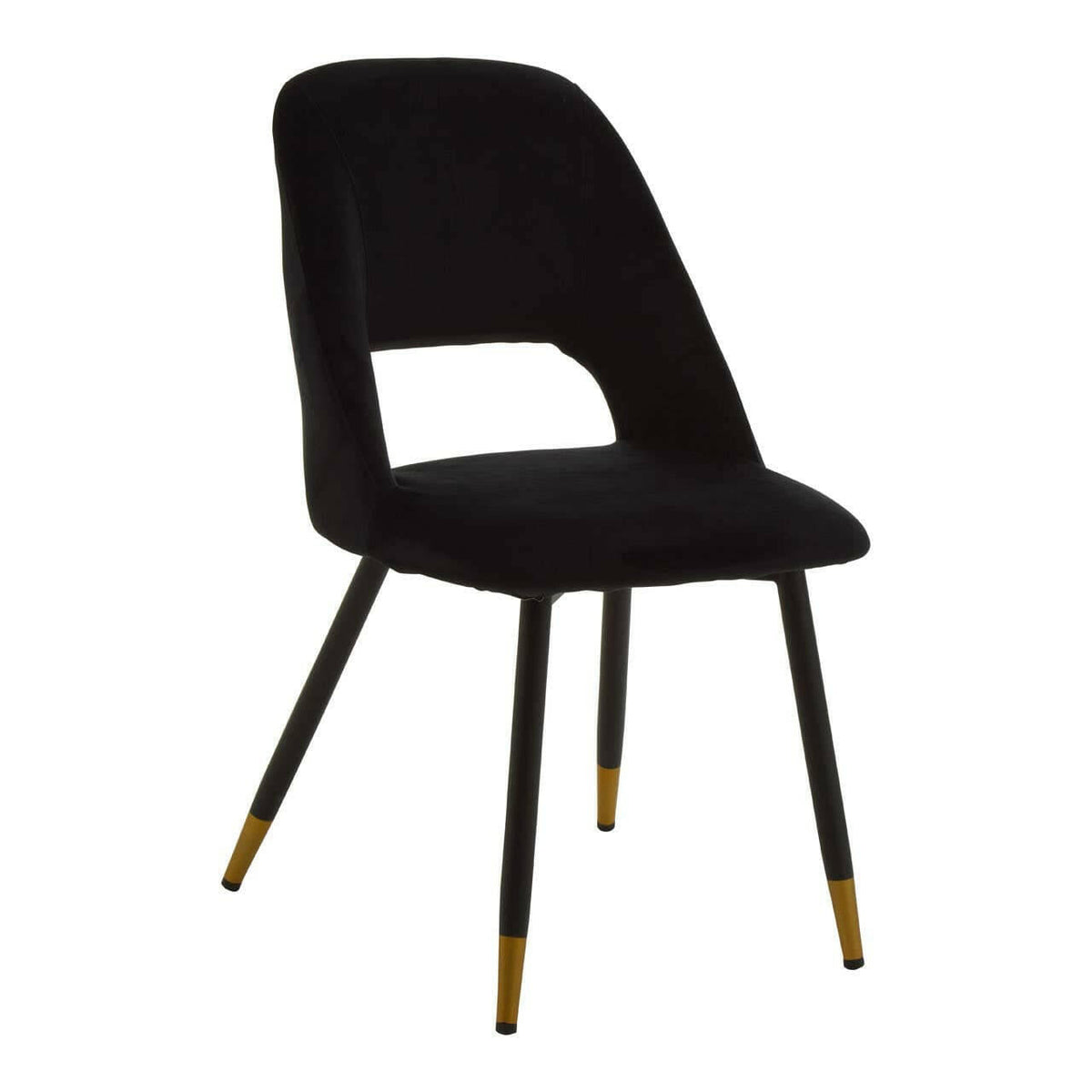 Warren Black Velvet Dining Chair.