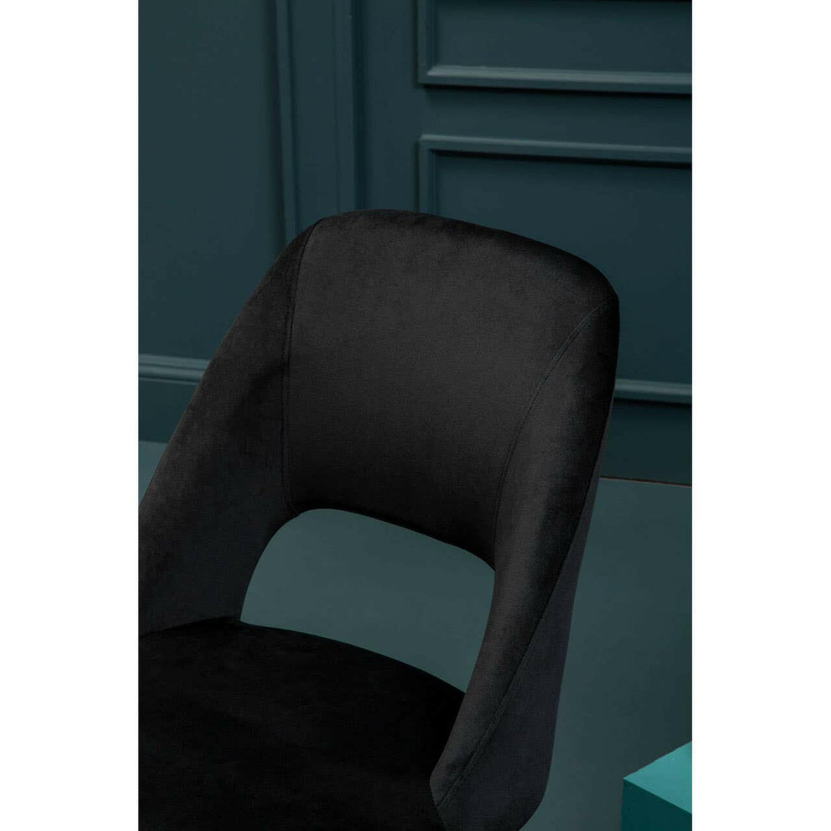 Warren Black Velvet Dining Chair.