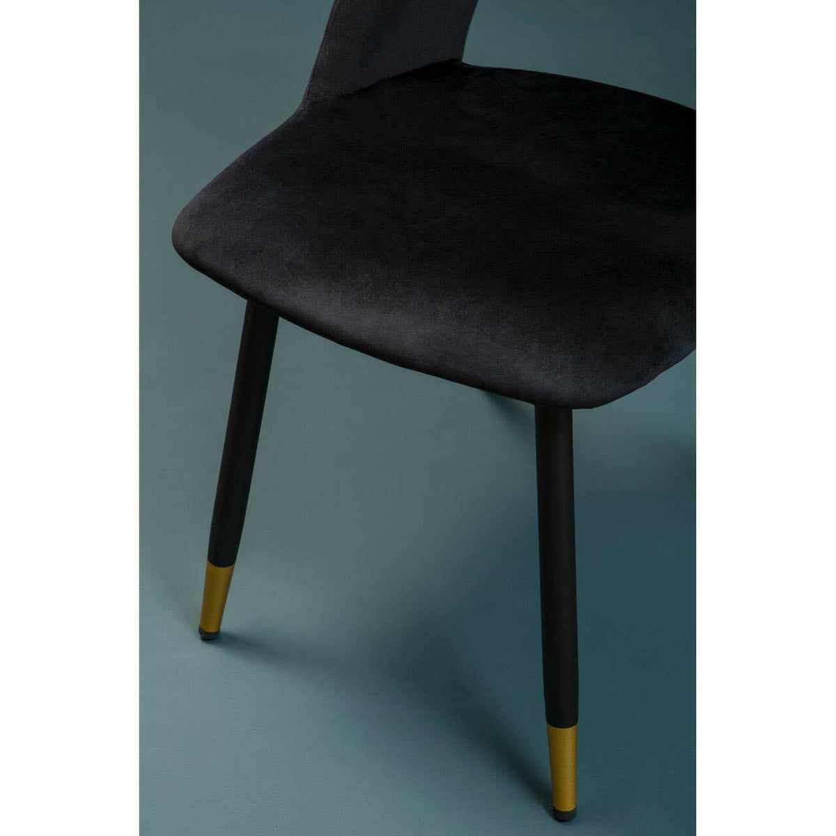 Warren Black Velvet Dining Chair.