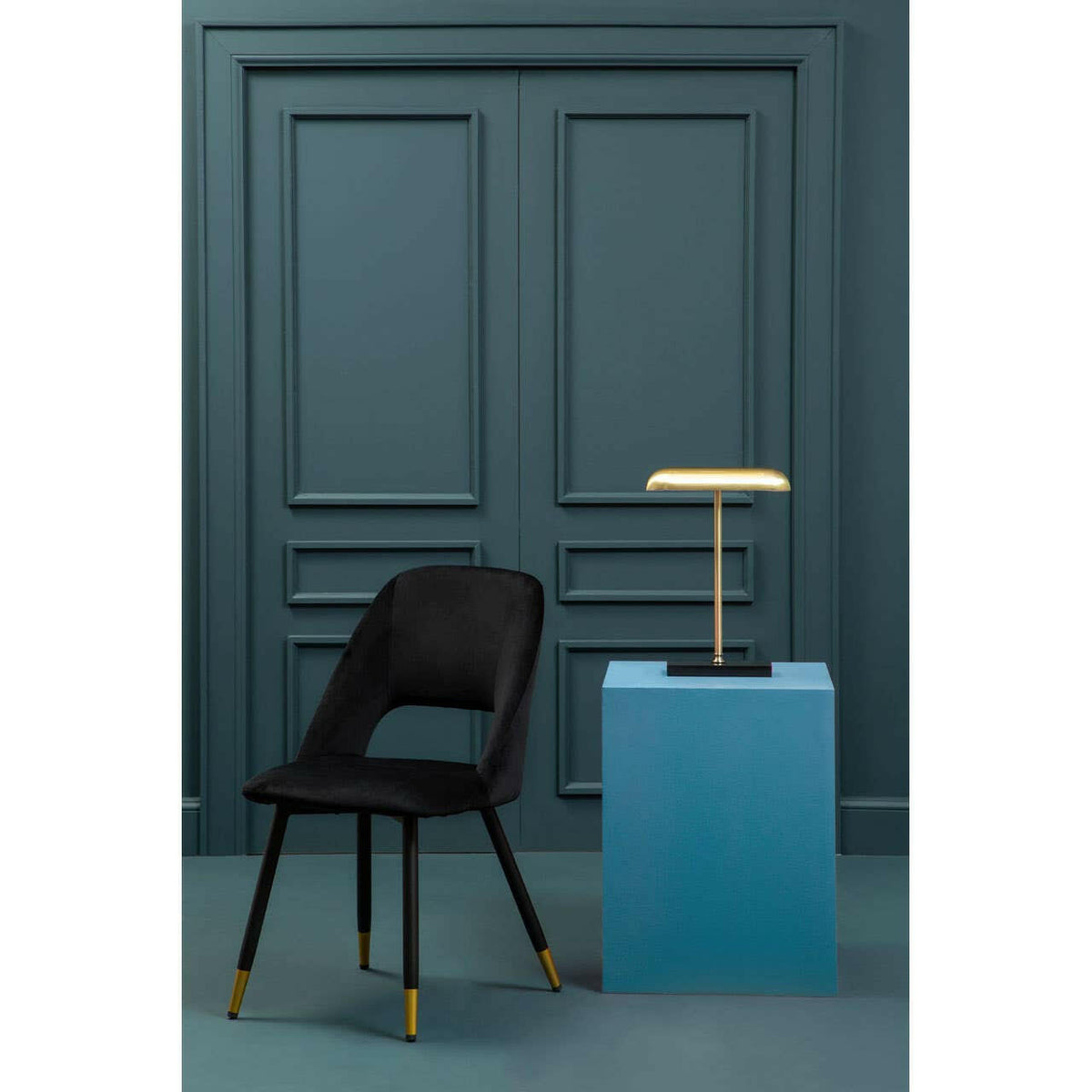 Warren Black Velvet Dining Chair.