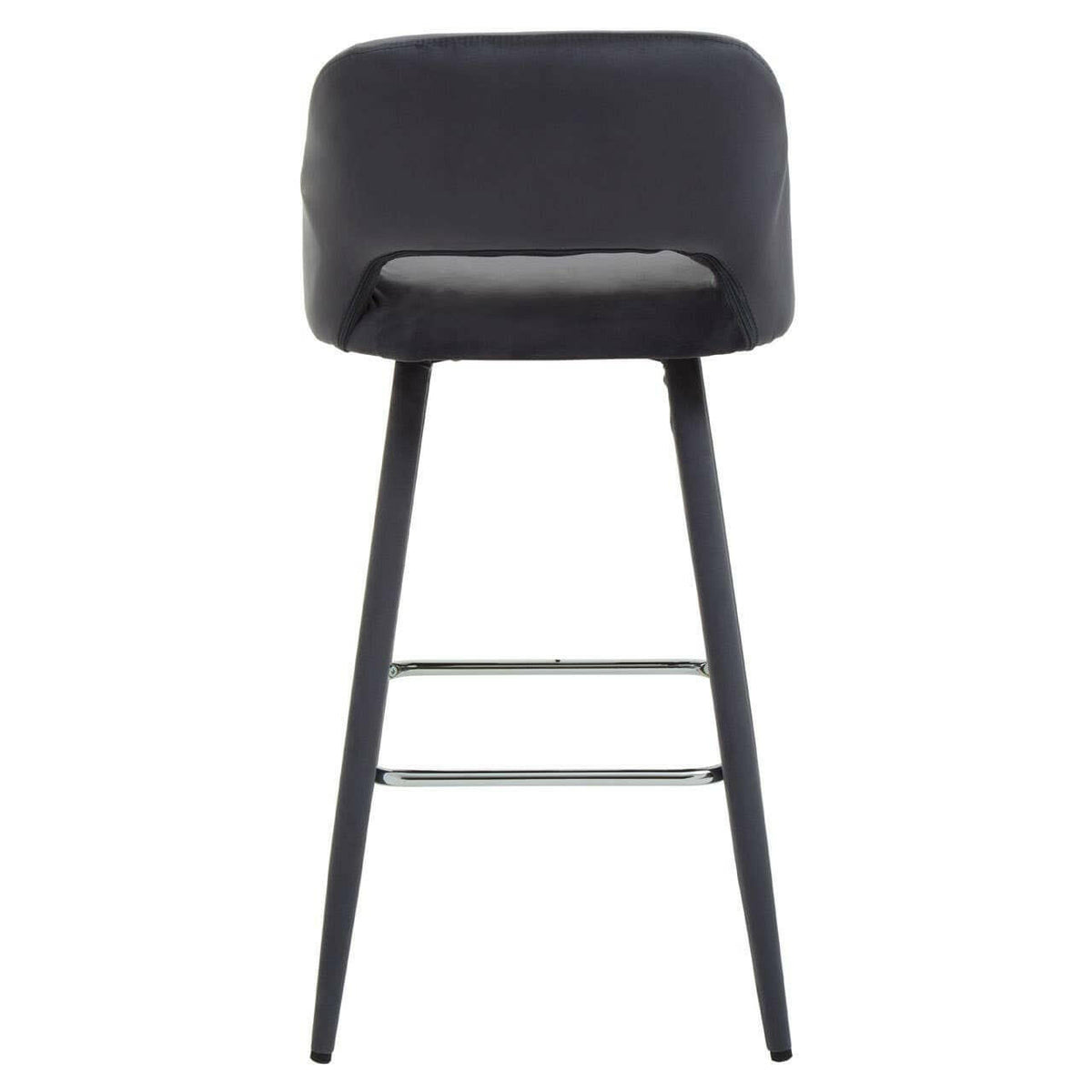 Warren Grey Velvet Bar Chair.