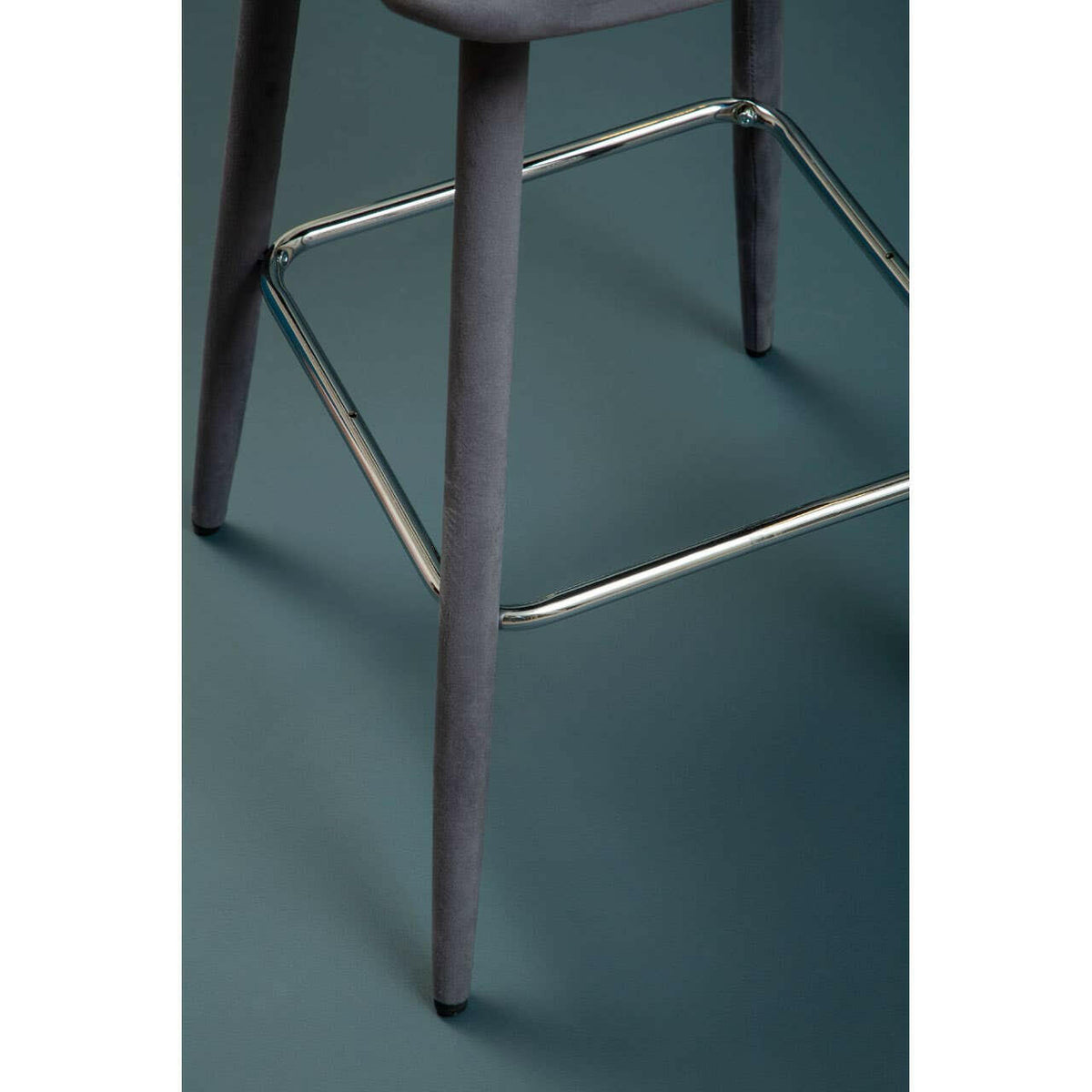 Warren Grey Velvet Bar Chair.