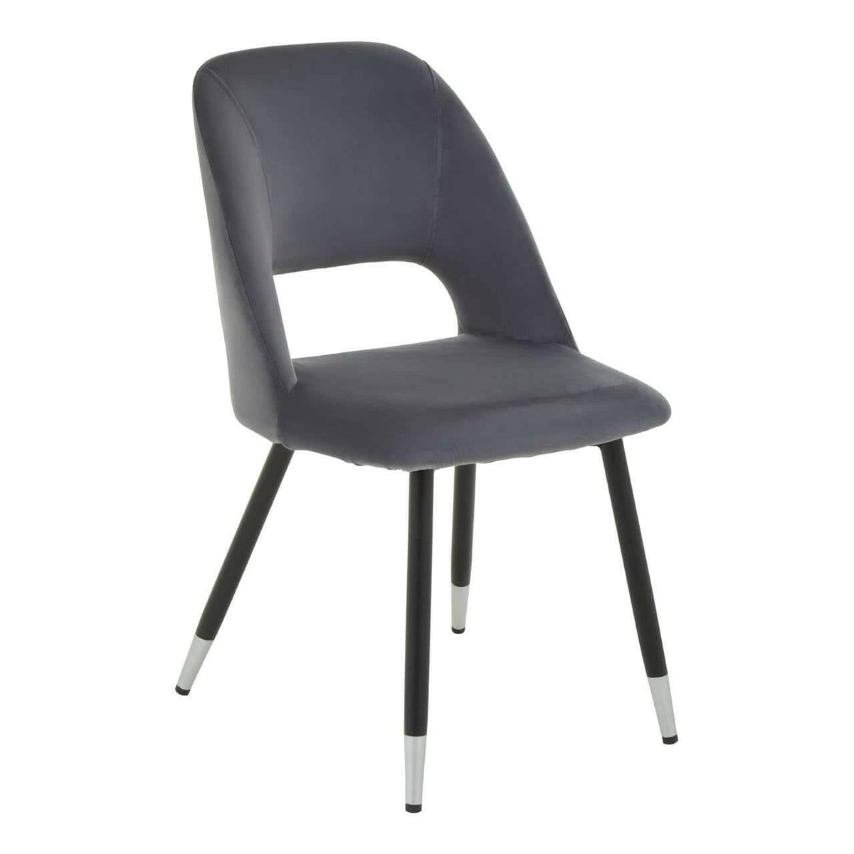 Warren Grey Velvet Dining Chair.