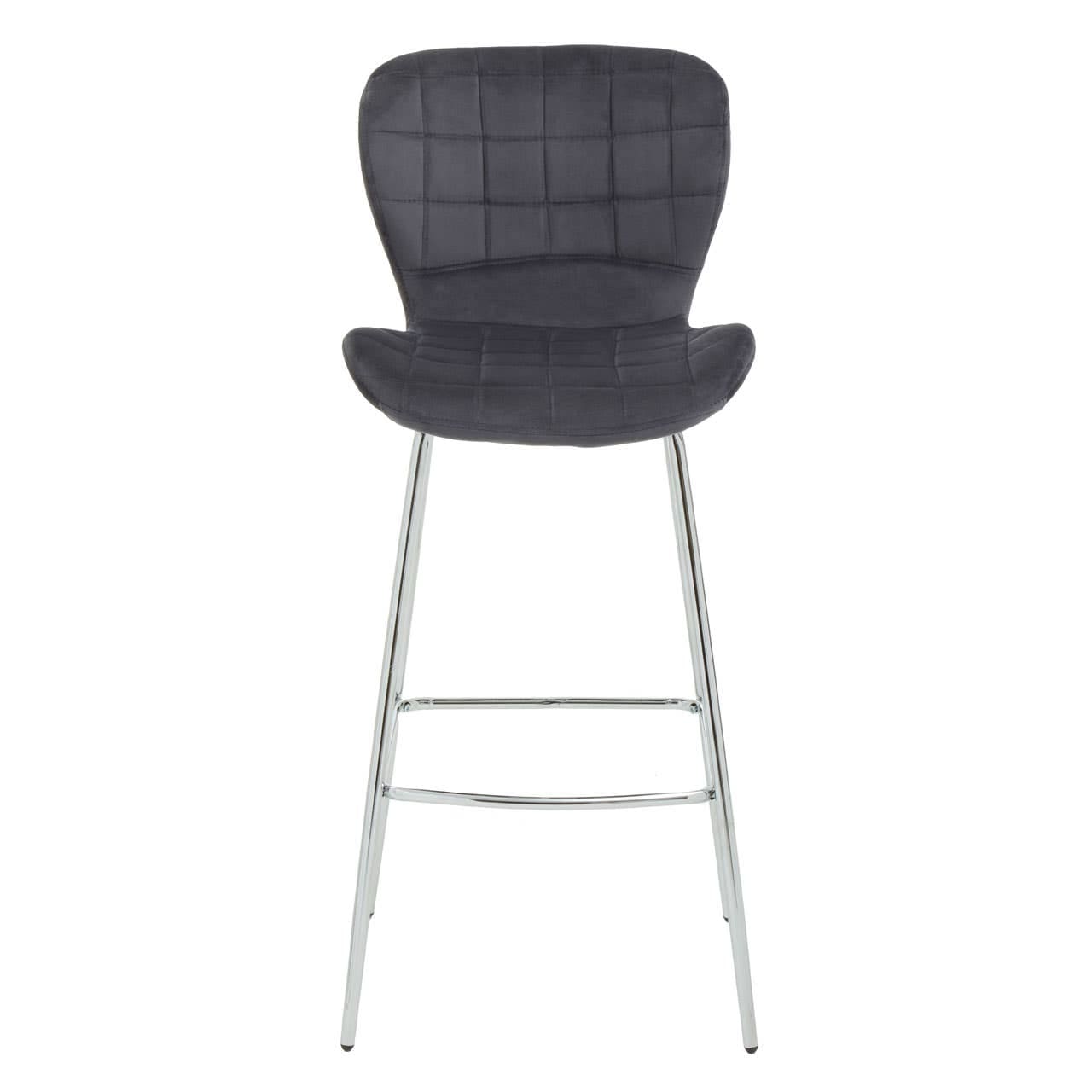 Noosa & Co. Dining Warton Grey Velvet Bar Chair House of Isabella UK