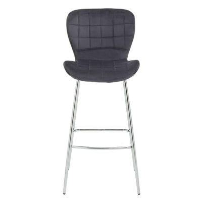 Noosa & Co. Dining Warton Grey Velvet Bar Chair House of Isabella UK