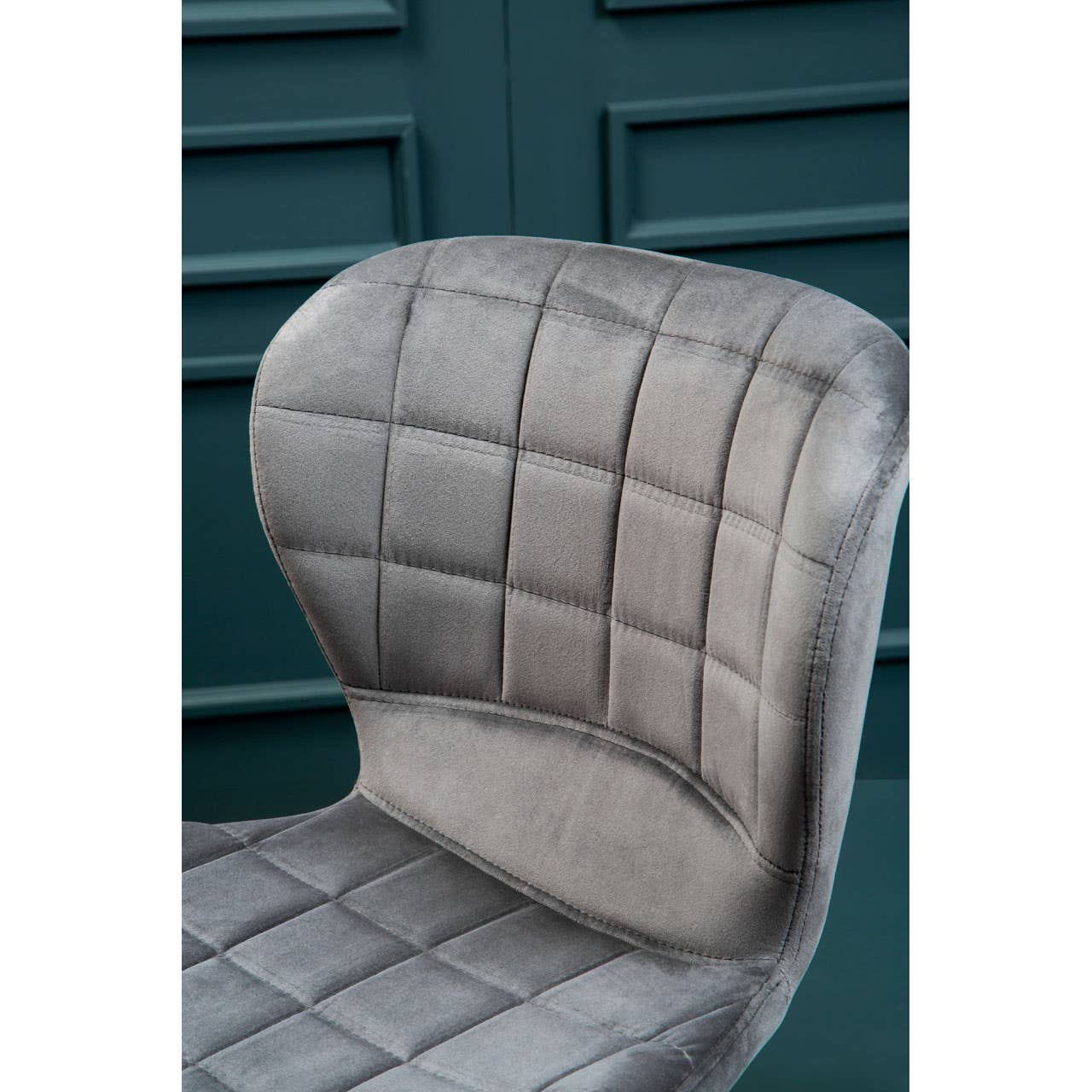 Noosa & Co. Dining Warton Grey Velvet Bar Chair House of Isabella UK