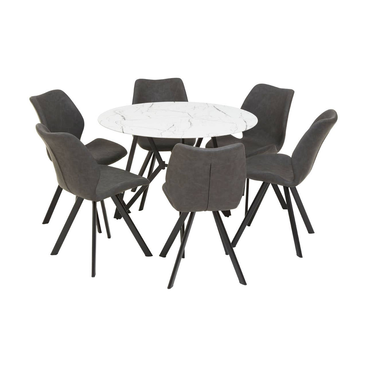Weston Round Grey Dining Set.