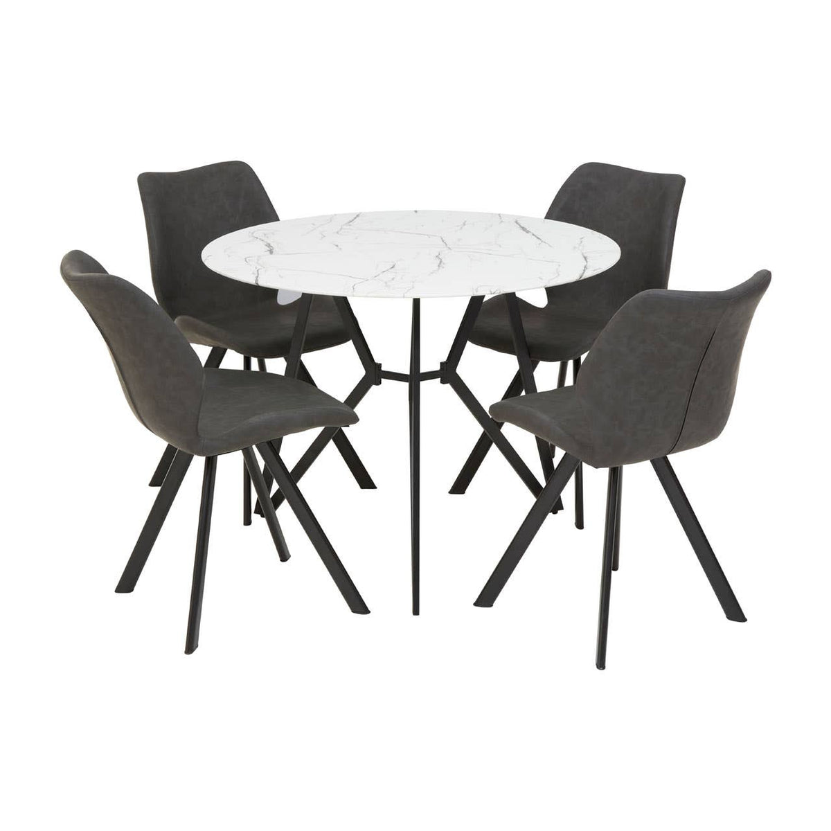 Weston Round Grey Dining Set.