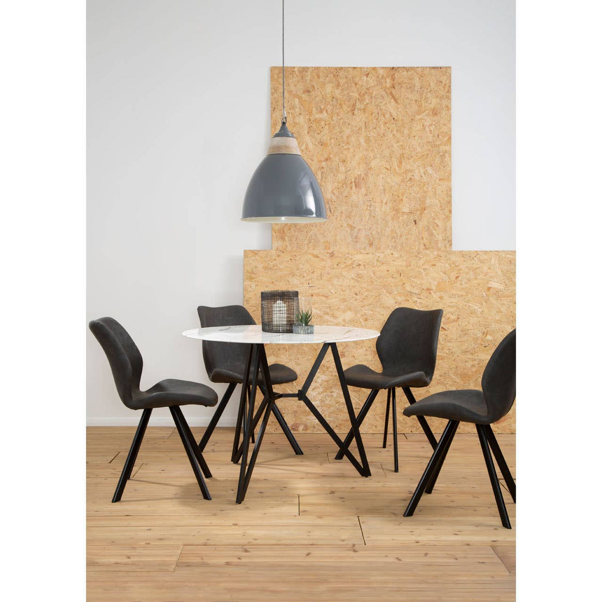 Weston Round Grey Dining Set.