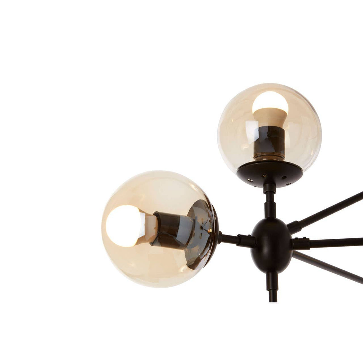 Abira 10 Bulb Matte Black Pendant Lamp.