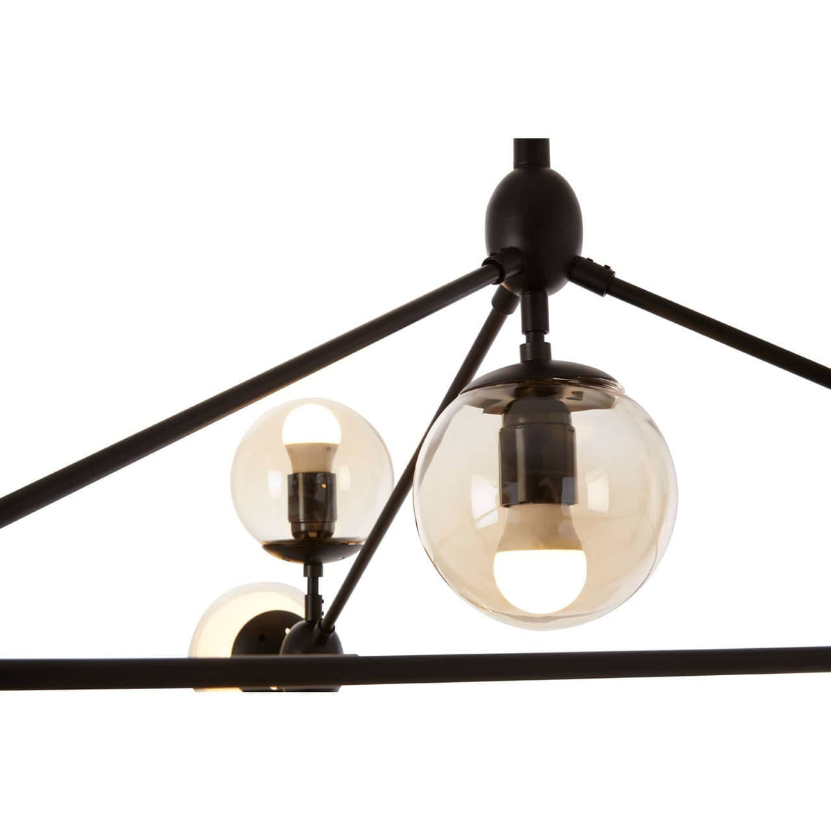 Abira 10 Bulb Matte Black Pendant Lamp.