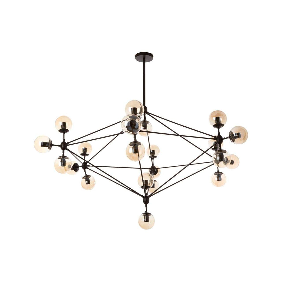 Abira 21 Bulb Matte Black Pendant Lamp.