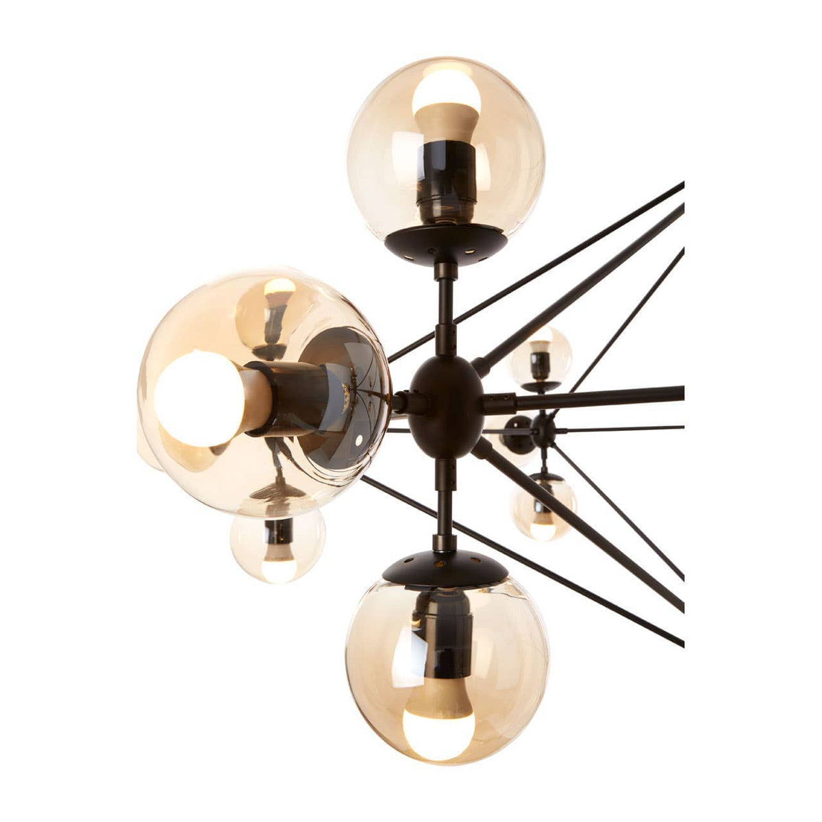 Abira 21 Bulb Matte Black Pendant Lamp.