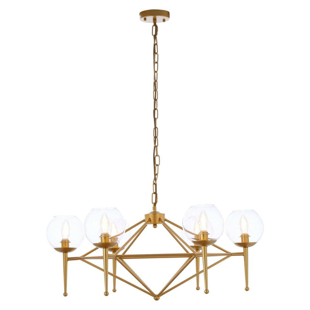 Abira 6 Bulb Geo Pendant Lamp.