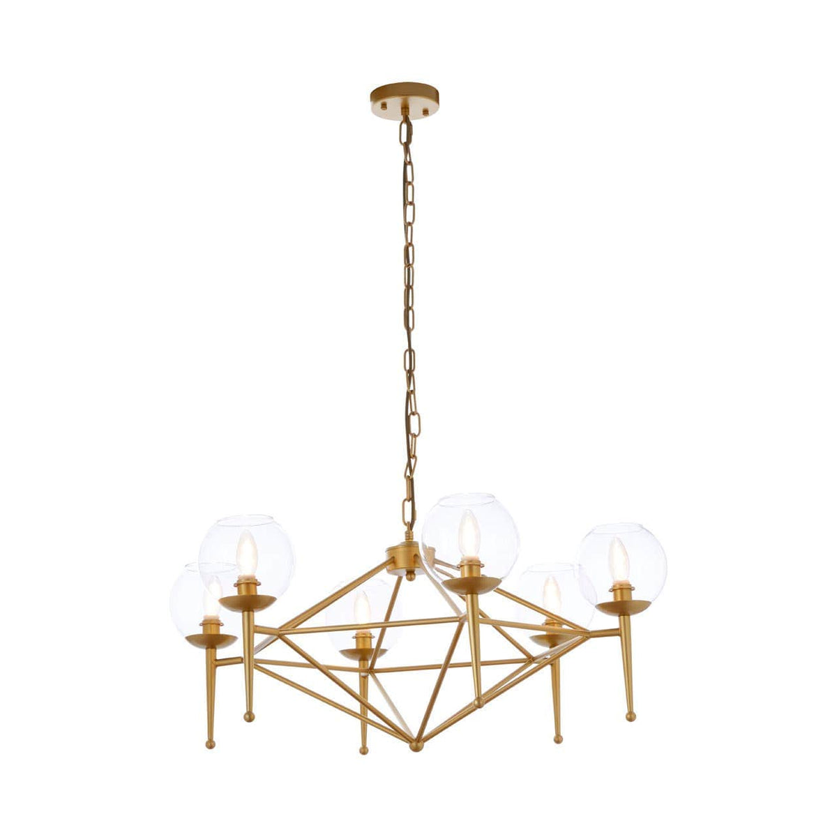 Abira 6 Bulb Geo Pendant Lamp.
