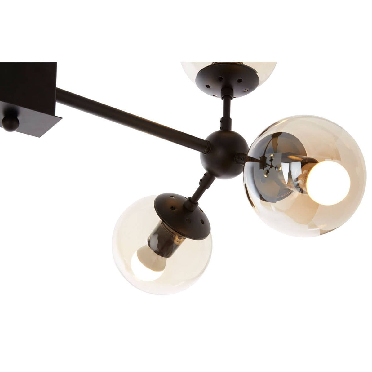 Abira 6 Bulb Matte Black Pendant Lamp.