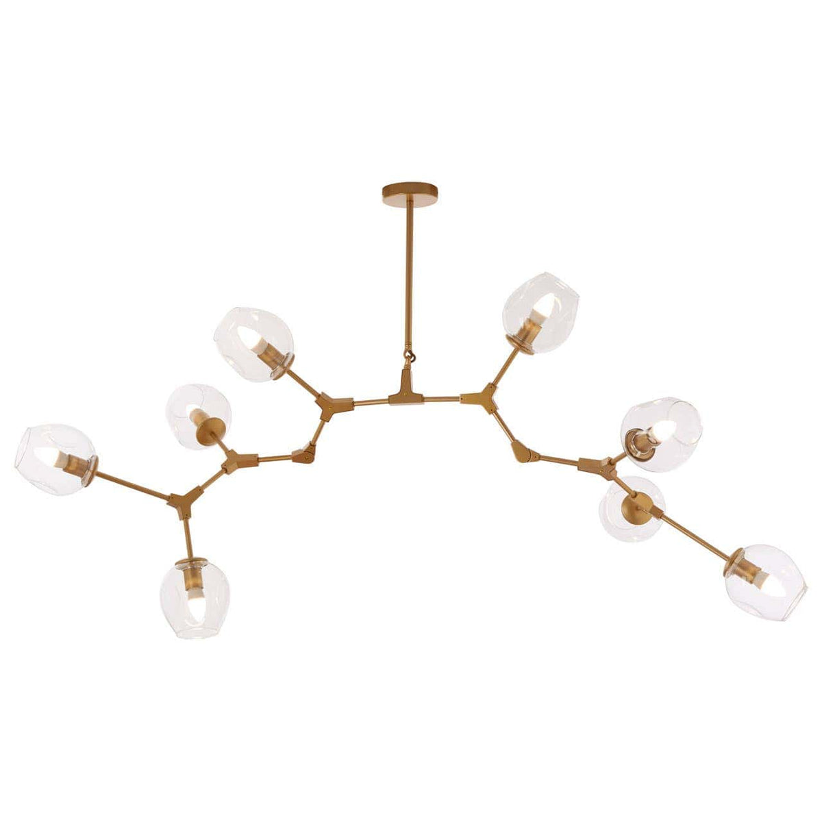 Abira 8 Bulb Gold Finish Pendant Lamp.