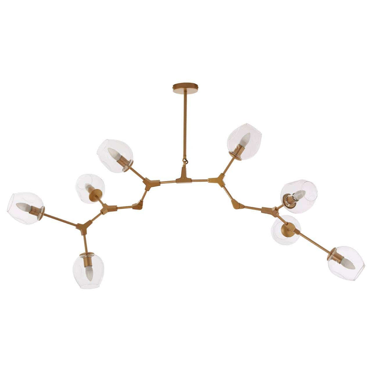 Abira 8 Bulb Gold Finish Pendant Lamp.