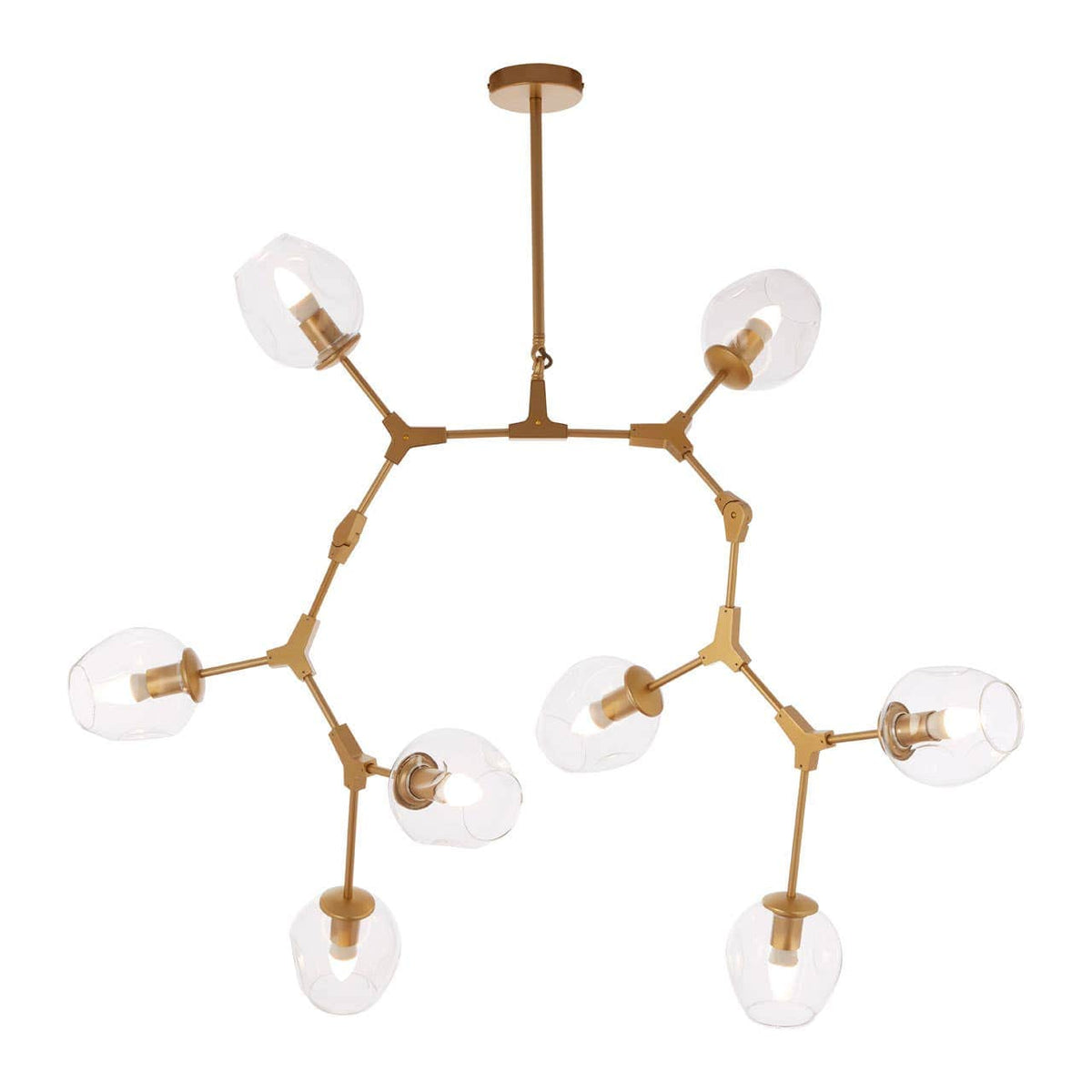 Abira 8 Bulb Gold Finish Pendant Lamp.