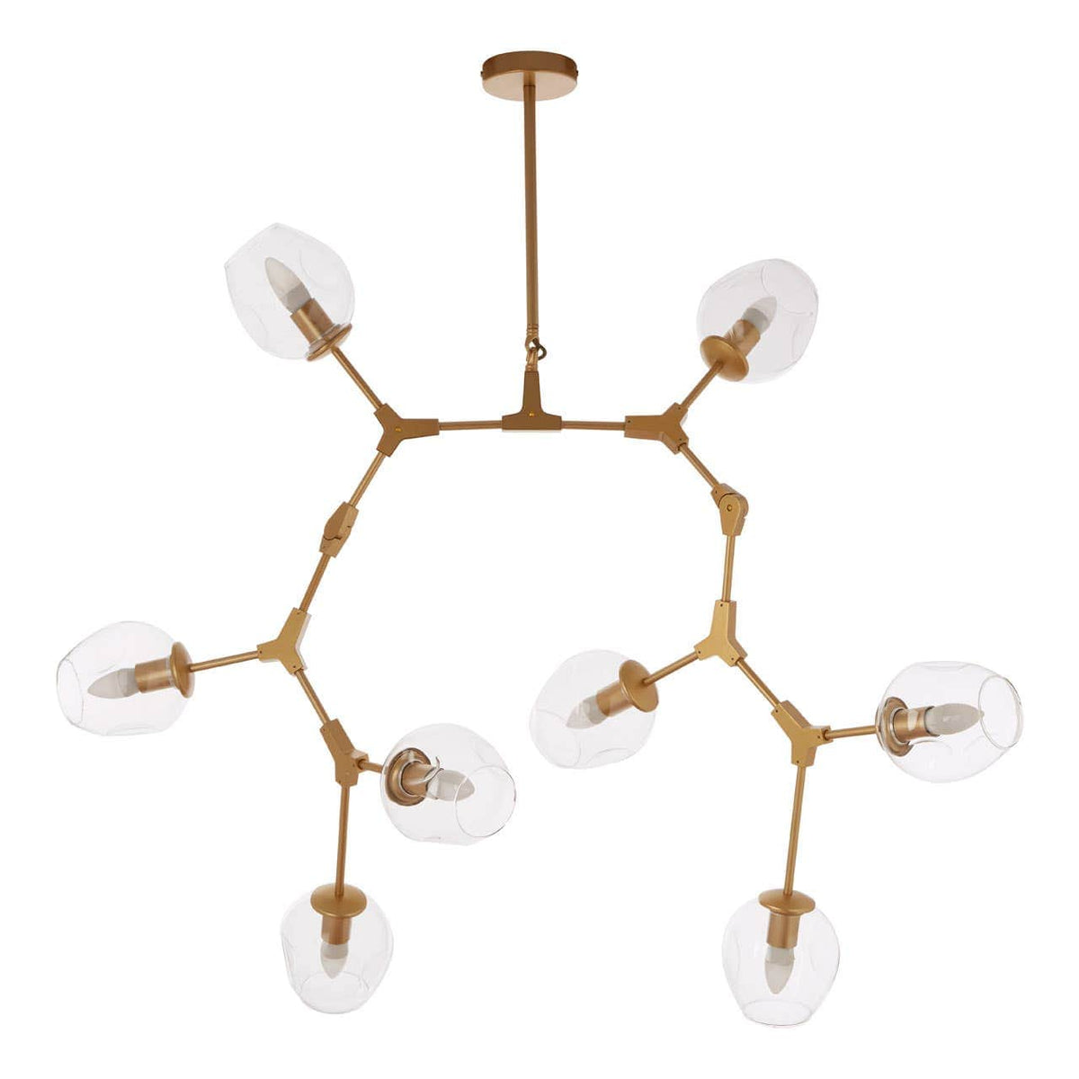Abira 8 Bulb Gold Finish Pendant Lamp.