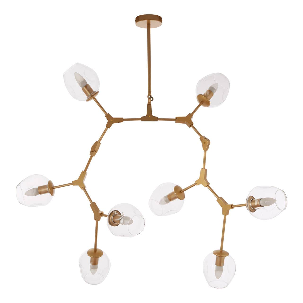 Noosa & Co. Lighting Abira 8 Bulb Gold Finish Pendant Lamp House of Isabella UK