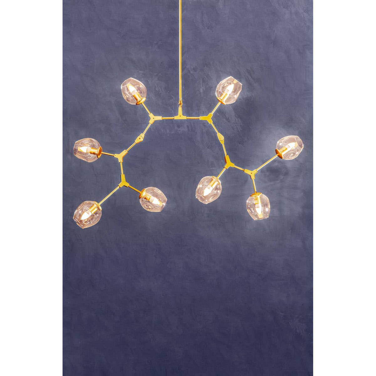 Abira 8 Bulb Gold Finish Pendant Lamp.