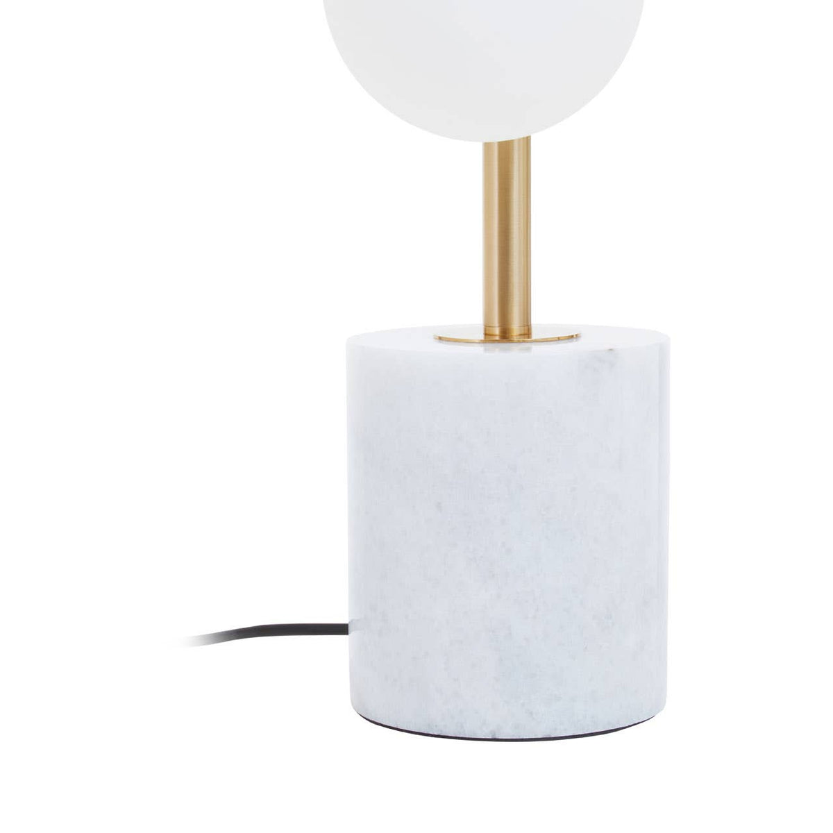 Abira Brushed Brass And White Marble Table Lamp.