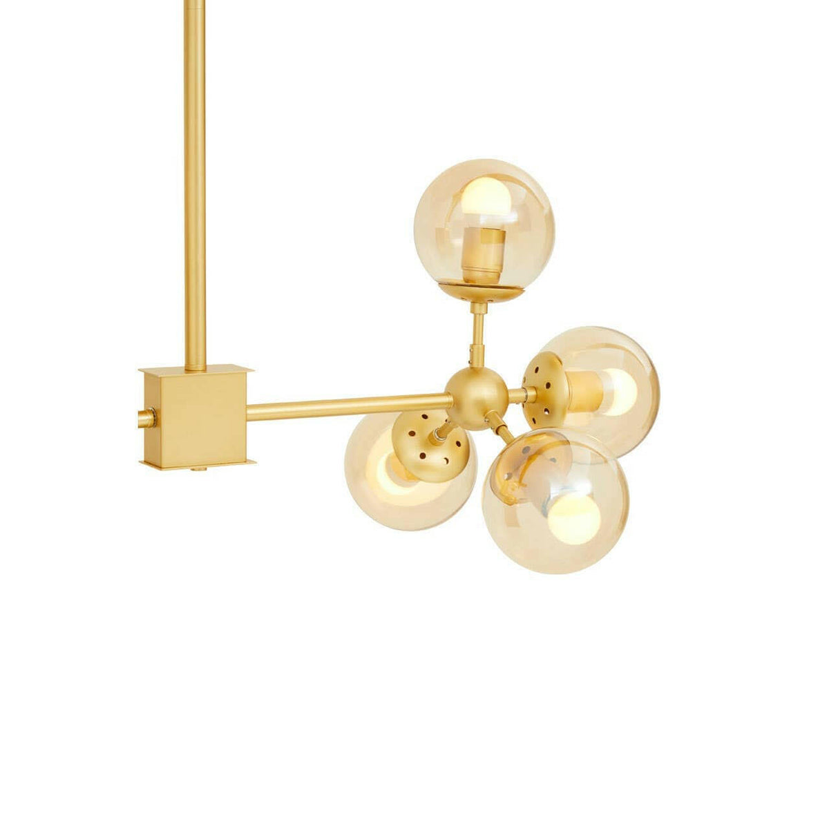 Abira Eight Bulb Gold Finish Pendant Light.
