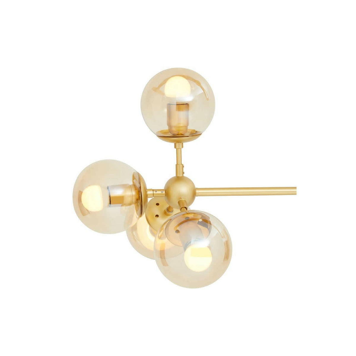 Abira Eight Bulb Gold Finish Pendant Light.