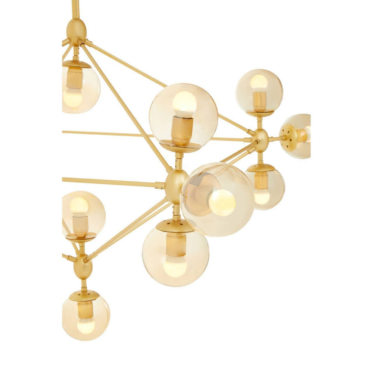 Noosa & Co. Lighting Abira Fifteen Arm Gold Finish Pendant Light House of Isabella UK