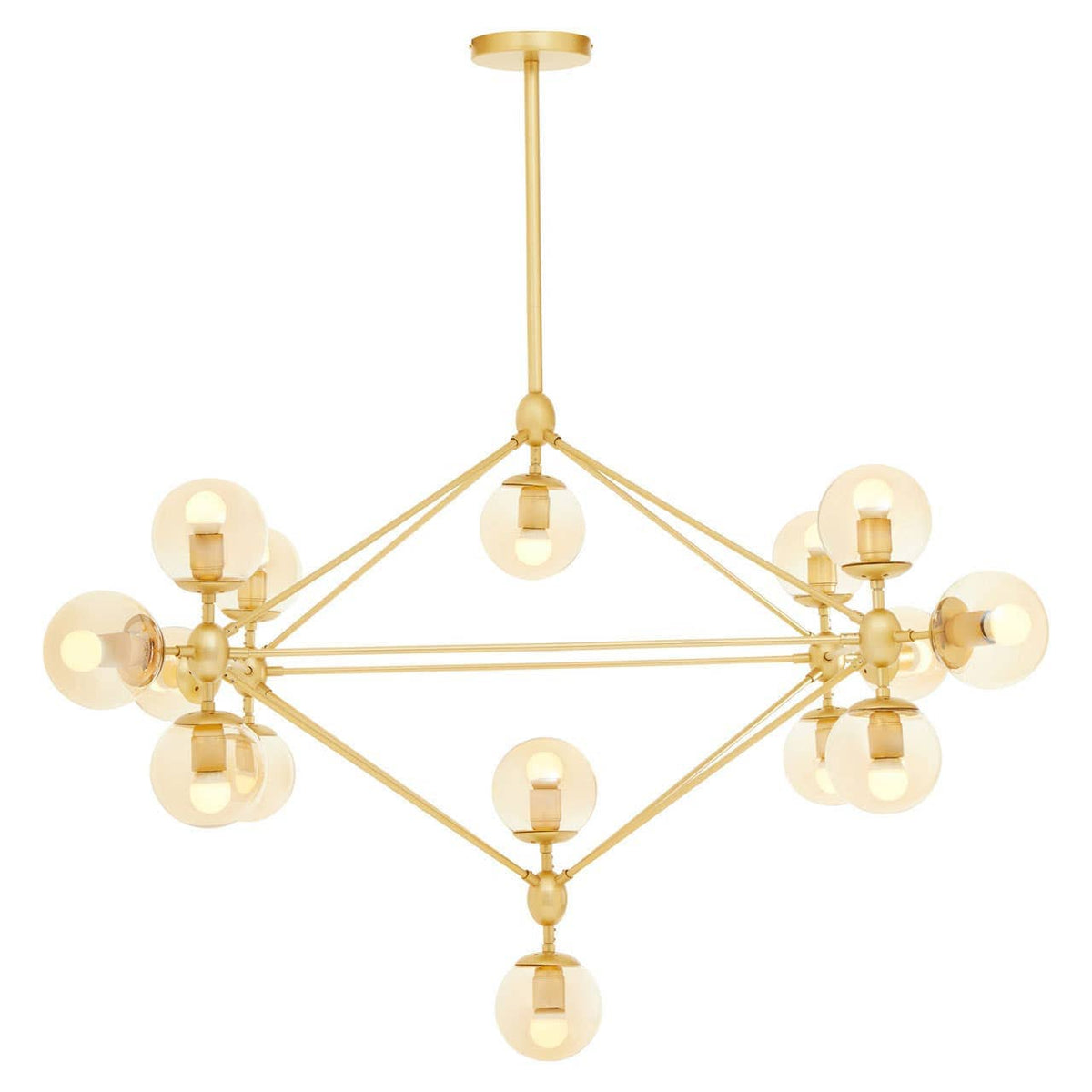 Noosa & Co. Lighting Abira Fifteen Arm Gold Finish Pendant Light House of Isabella UK