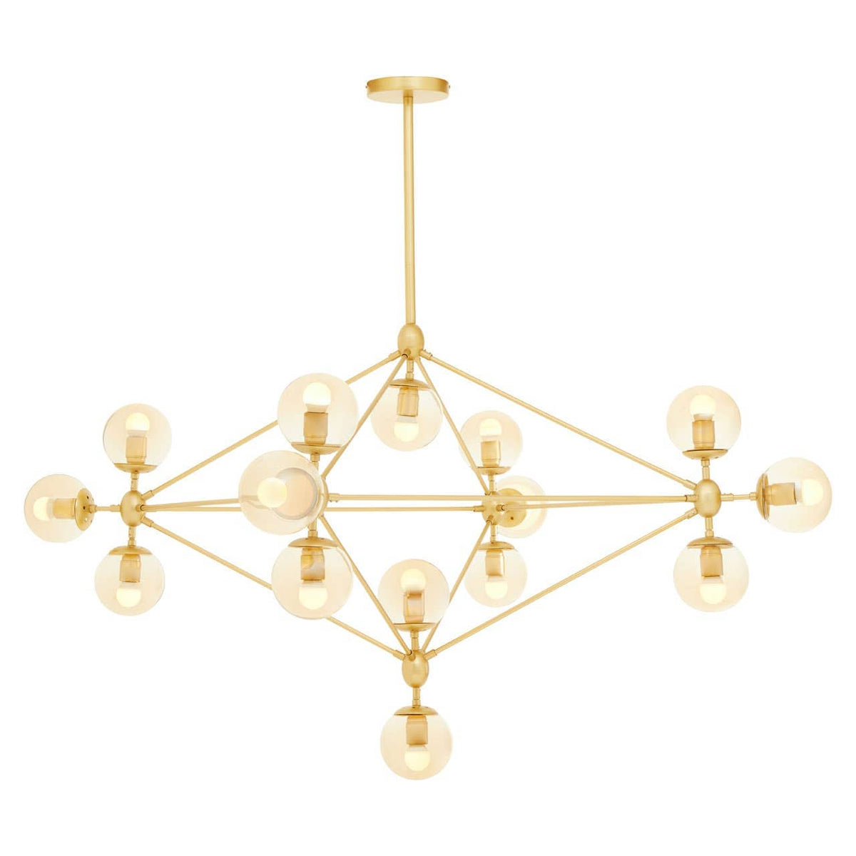 Abira Fifteen Bulb Gold Finish Pendant Light.