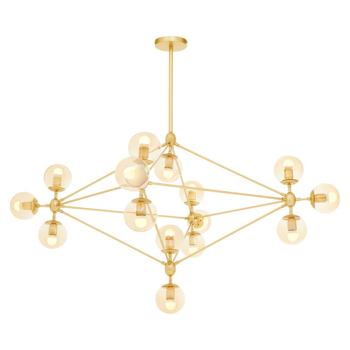 Abira Fifteen Bulb Gold Finish Pendant Light.